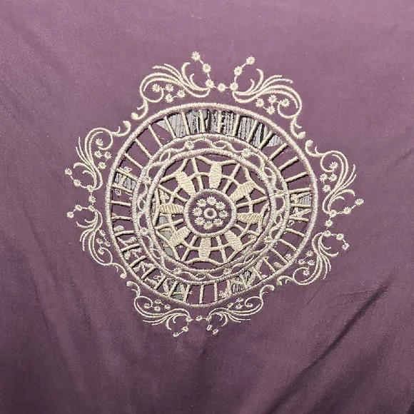 Solitaire Plum Tunic with Intricate White Embroidered Detailing - Picture 7 of 9